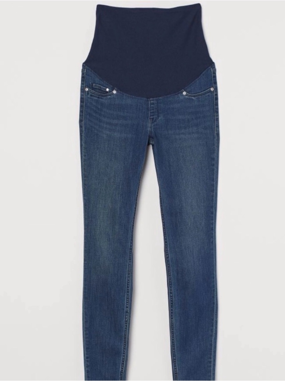 Dark Blue Maternity Skinny Jeans with Stretch Panel S size US 4-6